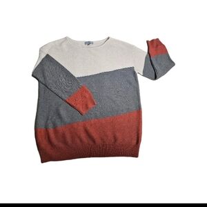 Evolution By Cyrus Womens Color Block Pullover Sweater Size Large